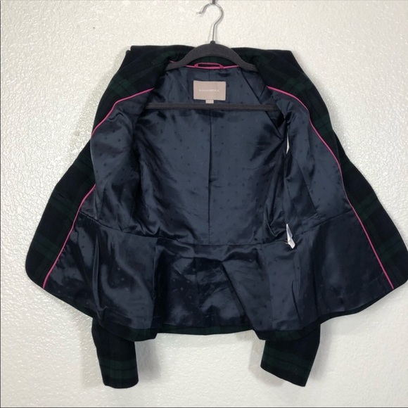 Banana Republic Tartan Plaid Blazer Size 4 - Picture 6 of 8